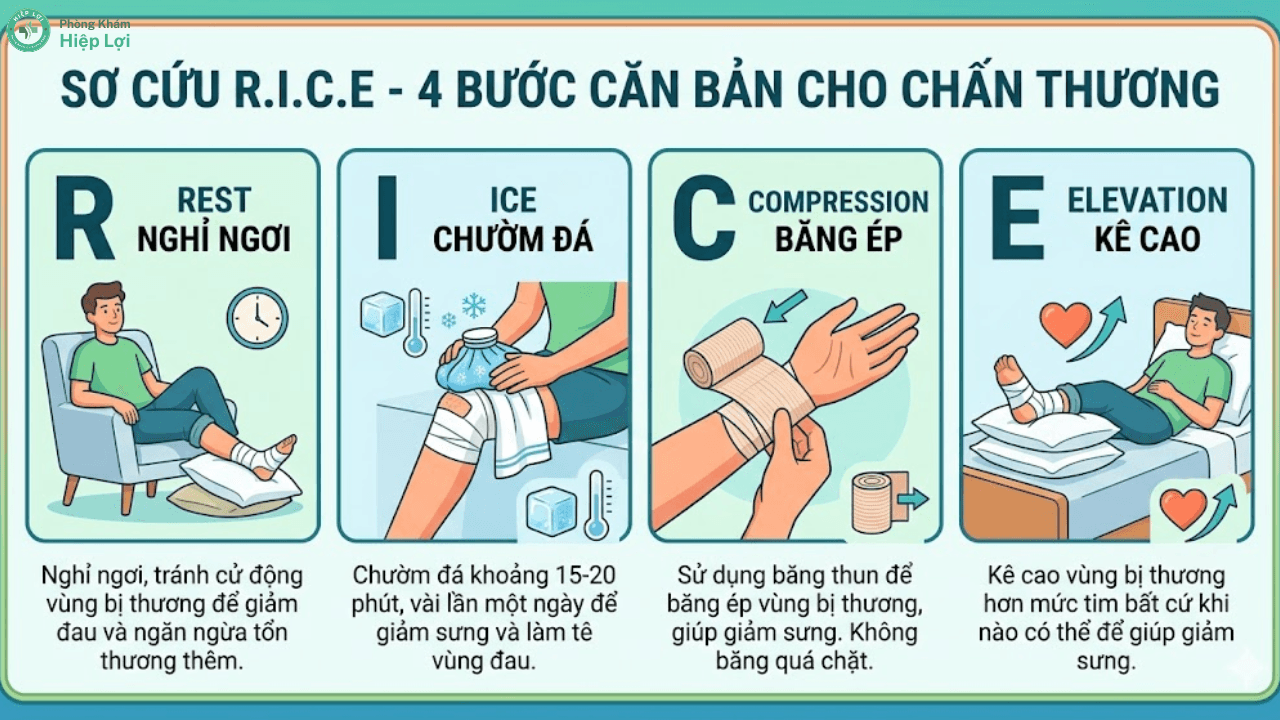 Góc Tư Vấn: Cách Trị Bong Gân Hiệu Quả Và Khi Nào Cần Tới Bệnh Viện? - Phòng khám Hiệp Lợi