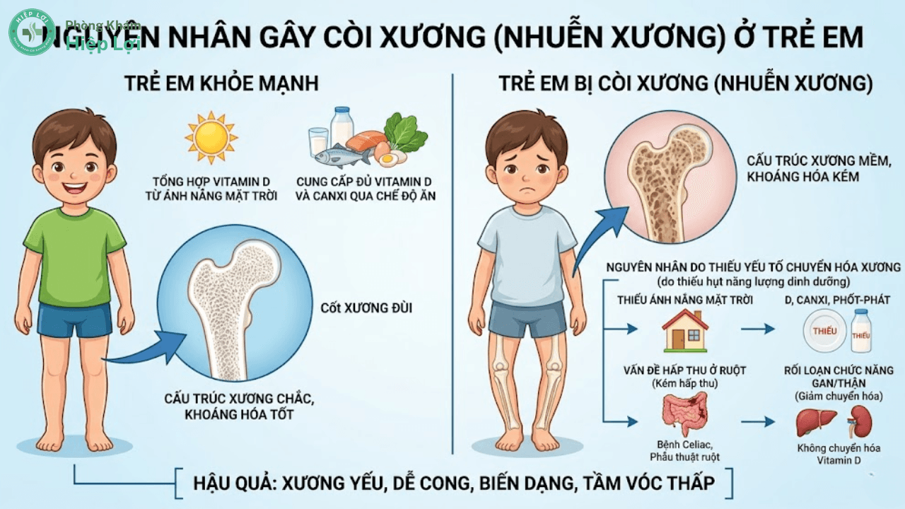Tổng Quan Về Bệnh Nhuyễn Xương Ở Trẻ: Nguyên Nhân Và Phác Đồ Điều Trị - Phòng khám Hiệp Lợi