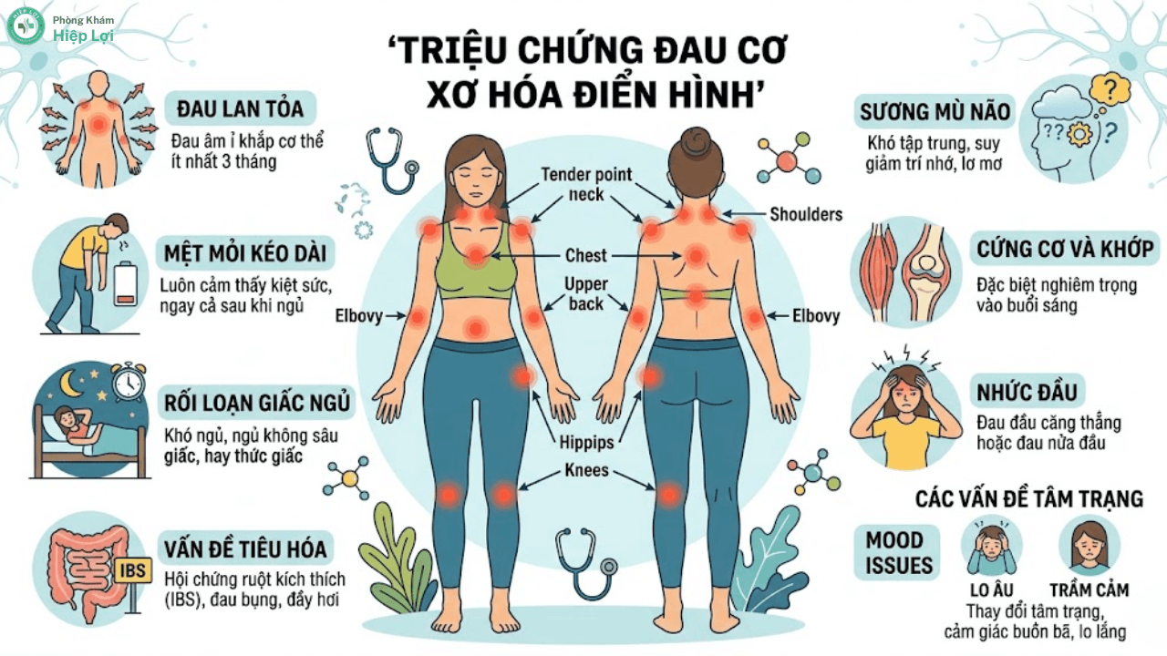 Điểm Danh 8 Triệu Chứng Đau Cơ Xơ Hóa Điển Hình Nhất Giúp Nhận Biết Bệnh