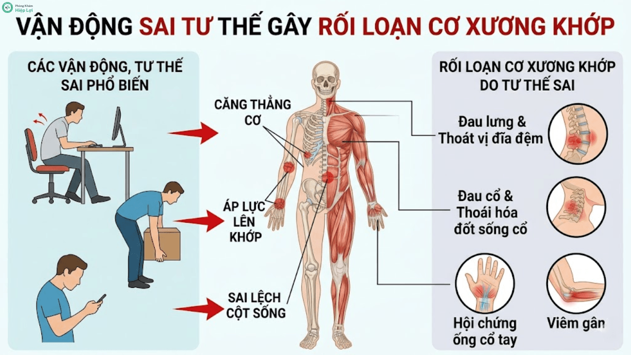 Rối loạn cơ xương khớp là gì và nguyên nhân nào dẫn đến bệnh? - Phòng khám Hiệp Lợi