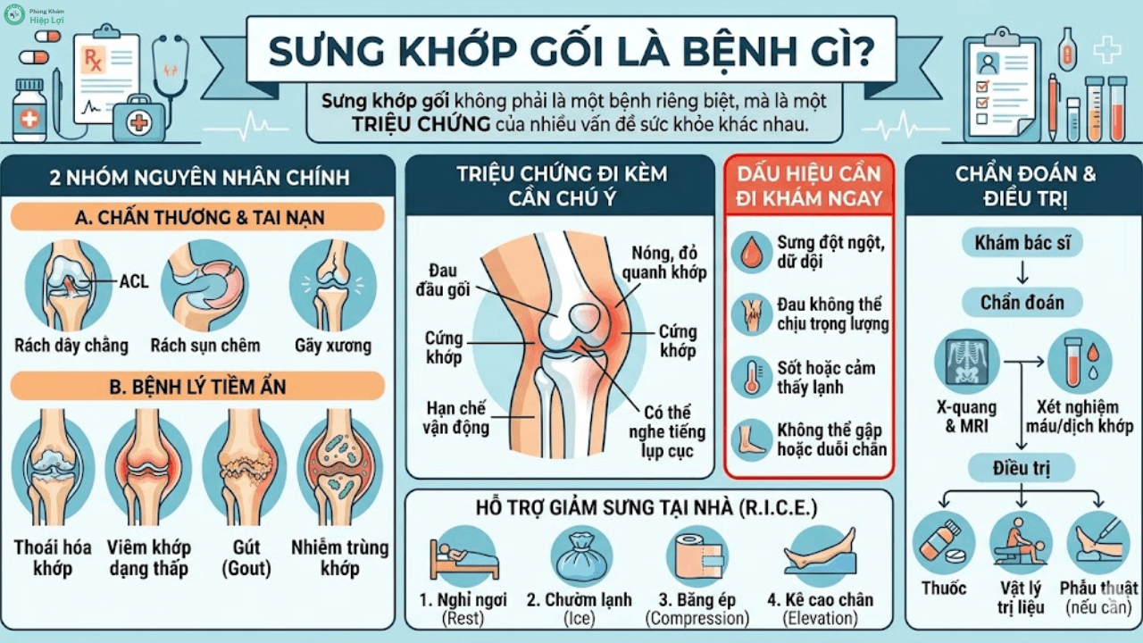 Giải Đáp Từ Bác Sĩ: Sưng Tấy Các Khớp Là Dấu Hiệu Bệnh Gì Và Cách Xử Lý - Phòng khám Hiệp Lợi