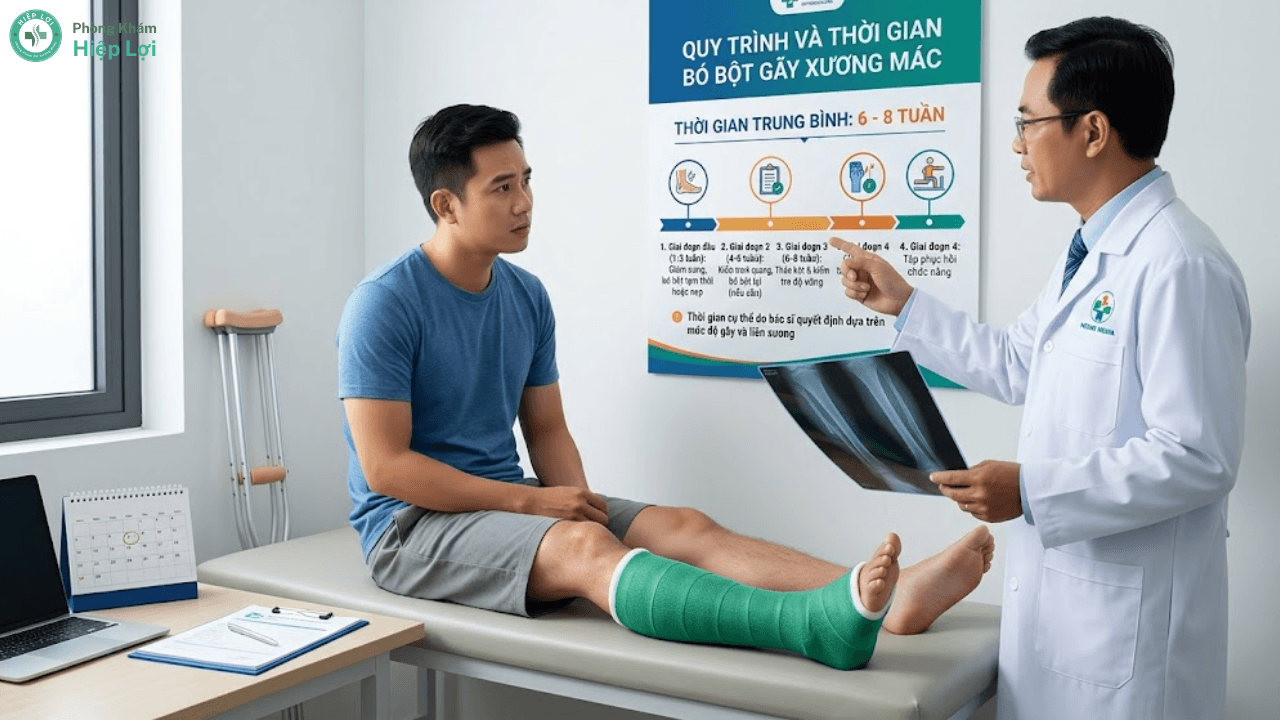 Bác Sĩ Trả Lời: Gãy Xương Mác Phải Bó Bột Bao Lâu Thì Lành Và Đi Lại Được? - Phòng khám Hiệp Lợi