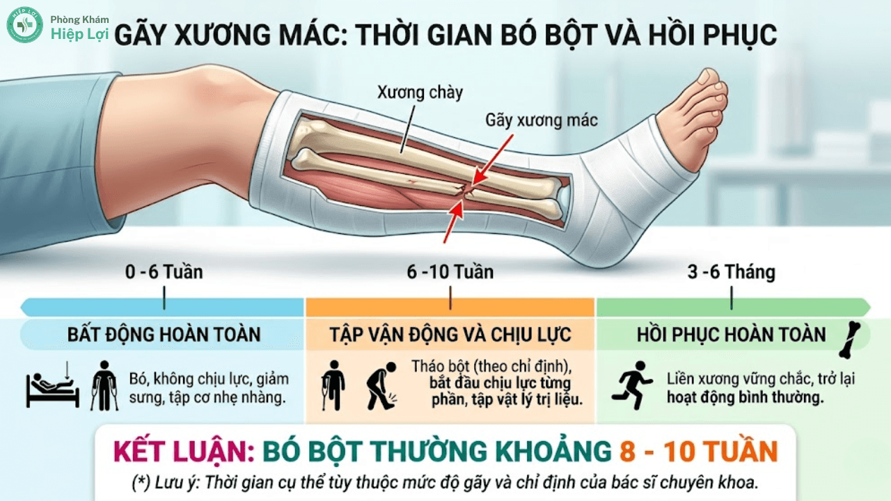 Bác Sĩ Trả Lời: Gãy Xương Mác Phải Bó Bột Bao Lâu Thì Lành Và Đi Lại Được?