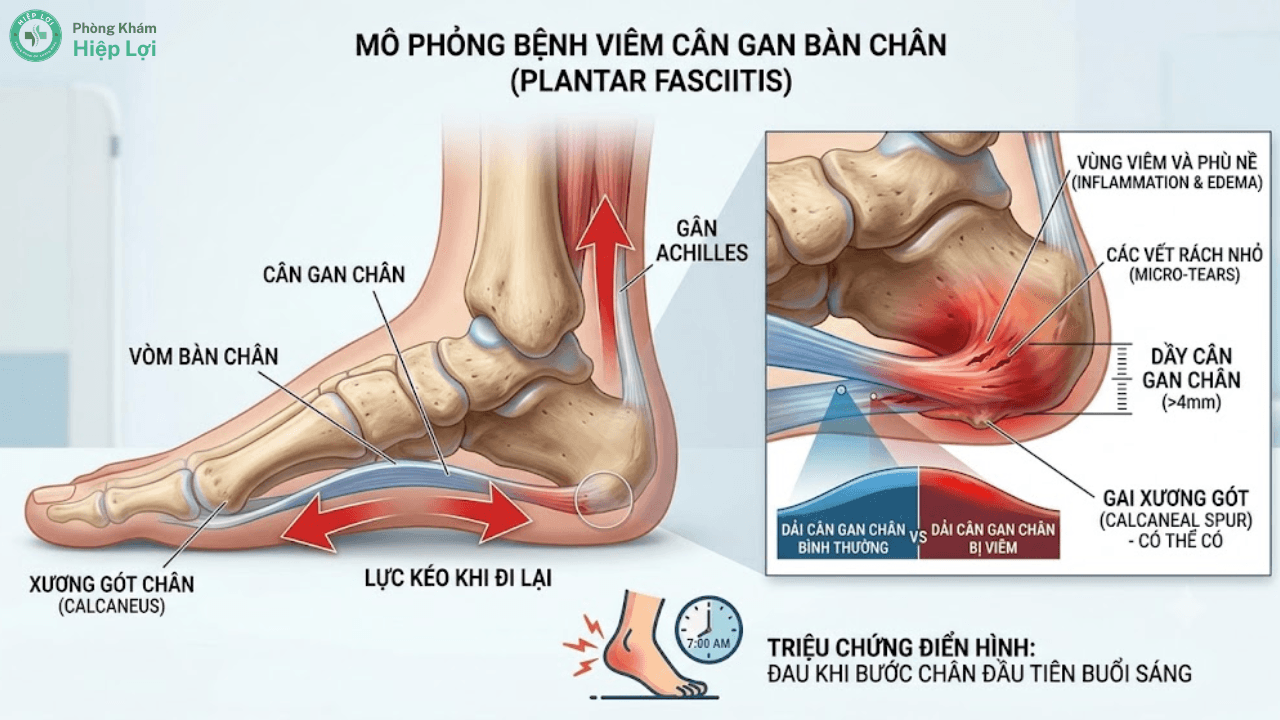 Hiểu Đúng Về Bệnh Viêm Cân Gan Bàn Chân Và Cách Điều Trị - Phòng khám Hiệp Lợi
