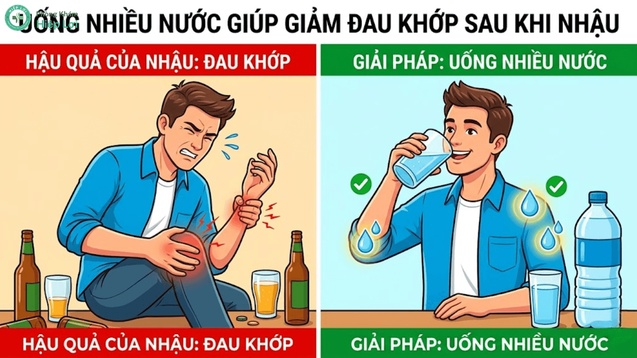 Đau Mỏi Khớp Sau Khi Uống Rượu: Cảnh Báo Nguy Hiểm & Cách Phòng Tránh - Phòng khám Hiệp Lợi