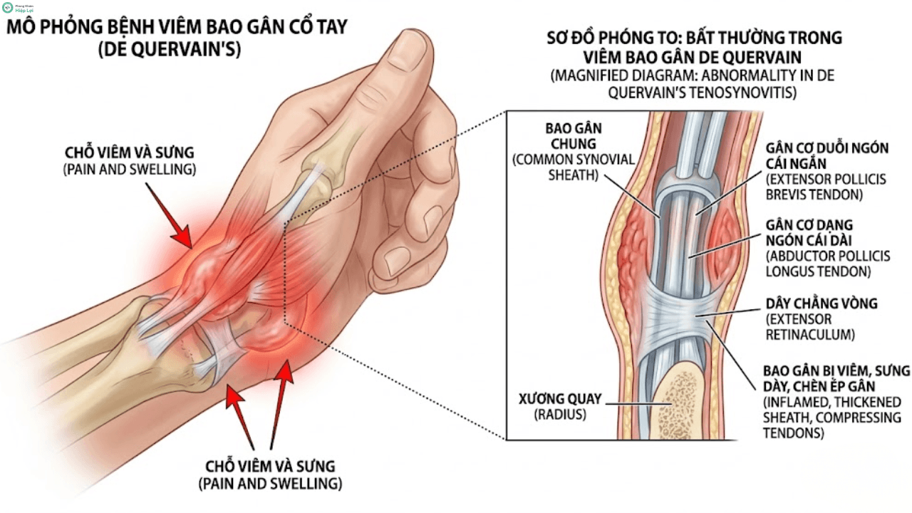 Viêm Bao Gân Cổ Tay: Nguyên Nhân, Dấu Hiệu Và Cách Điều Trị - Phòng khám Hiệp Lợi