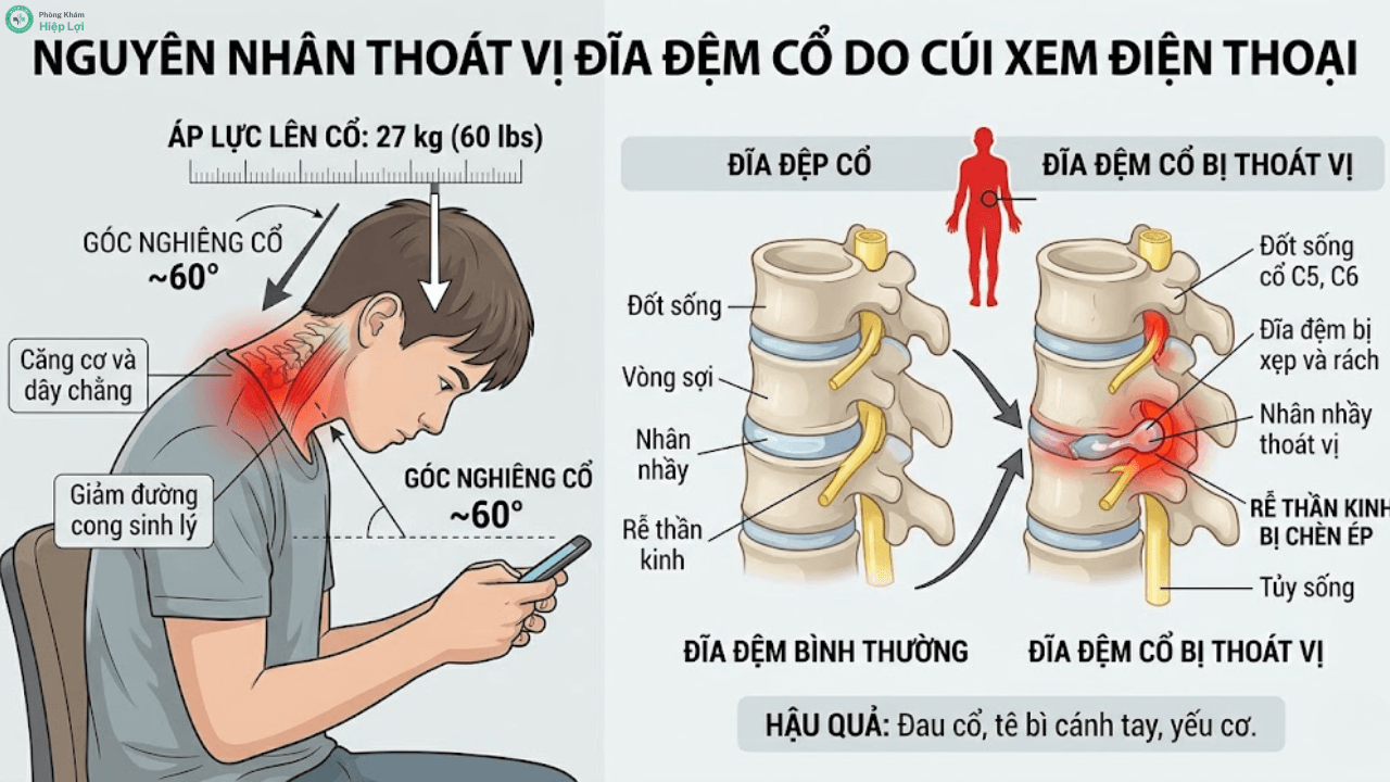 7 Điều Cần Biết Về Bệnh Thoát Vị Đĩa Đệm Cổ & Phác Đồ Trị Liệu - Phòng khám Hiệp Lợi
