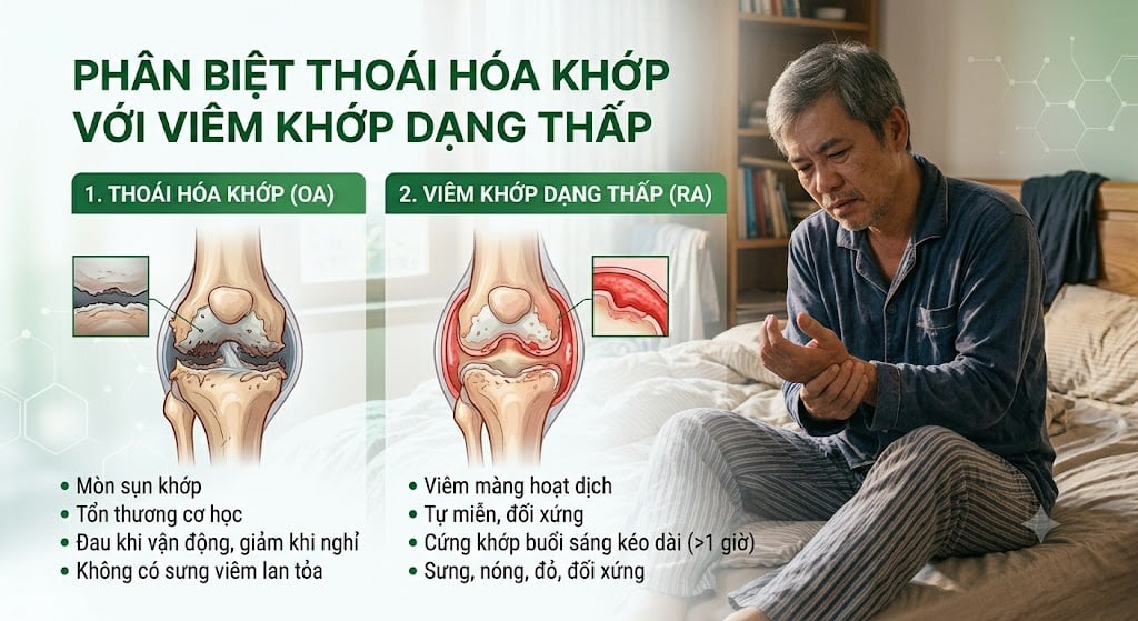 Phân Biệt Thoát Hóa Khớp Với Viêm Khớp Dạng Thấp